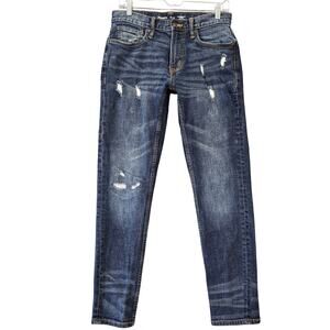 Old Navy Blue Jeans Relaxed Slim Tapered Size 30 Distressed Built In Flex Men's